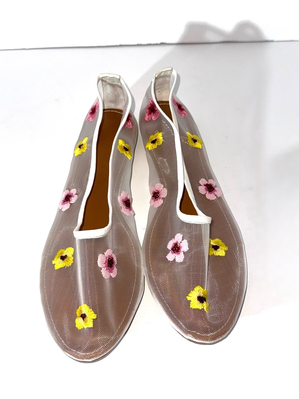 Staud Alba Embroidered Ballet Flats